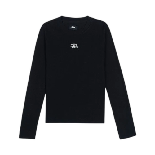Stussy Baby Rib Long-Sleeve Tee 'Black'