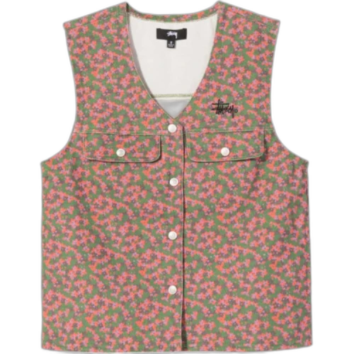 Stussy Sycamore Canvas Vest 'Flower' (Women's)