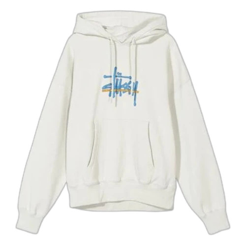 Stussy Ray Hood Alphabet Printing White