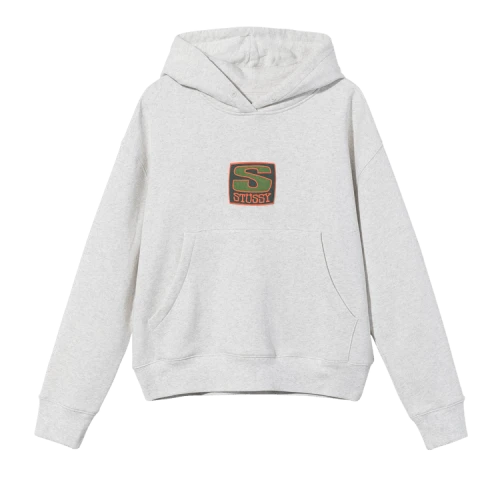 Stussy Boxy Crop Hood 'Ash Heather'
