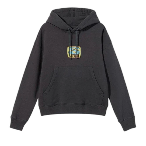 Stussy Boxy Crop Hood 'Charcoal'