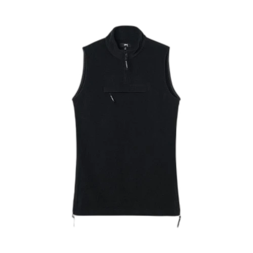 Stussy Polar Fleece Zip Vest 'Black'