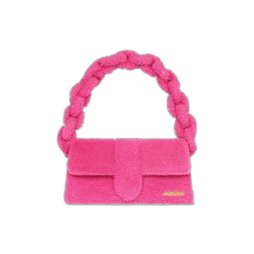 Jacquemus Le Bambidou Shearling Flap Bag Pink
