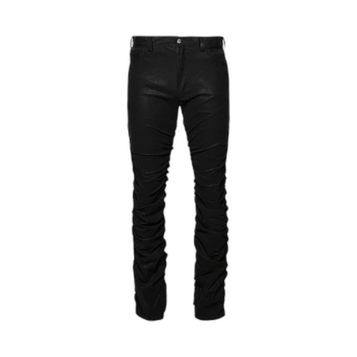 MISBHV Vegan Leather Ruched Trousers 'Faded Black'