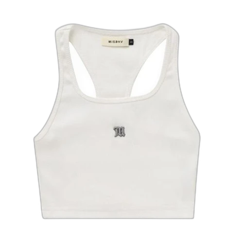 MISBHV Cropped M Tank Top 'White'
