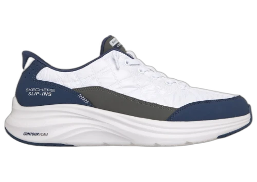 Skechers Slip-ins Contour Foam Cozy Fit White Navy