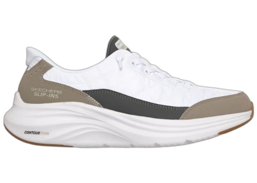 Skechers Slip-ins Contour Foam Cozy Fit White Taupe