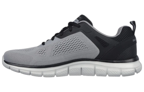 Skechers TRACK Cushioning Waterproof Low top Running Shoes Men's Black Gray