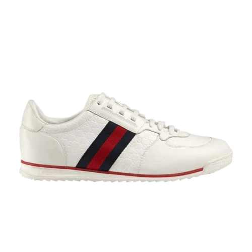 Gucci Leather Web Sneaker 'White'