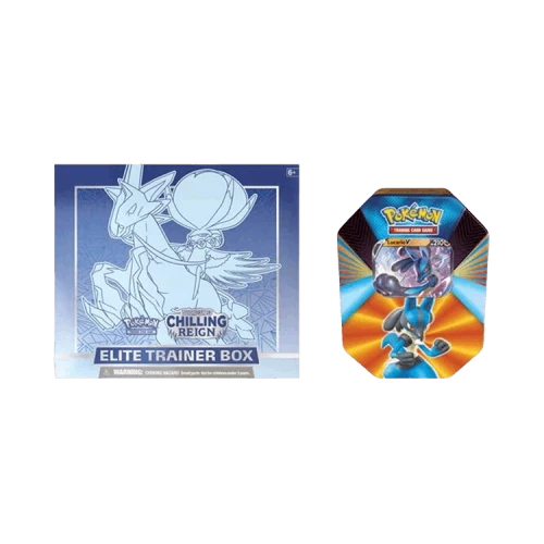 Pokémon Sword & Shield: Chilling Reign Elite Trainer Box + Lucario Window Tin