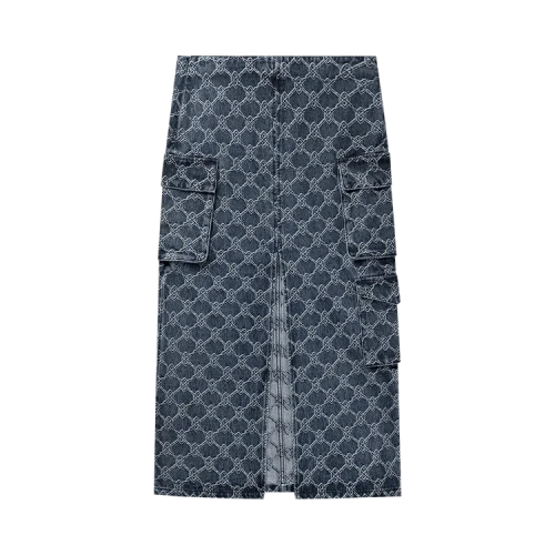 Daily Paper Zora Denim Cargo Skirt 'Blue'