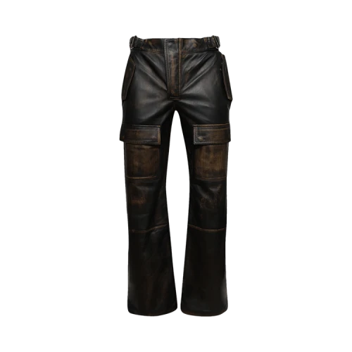 MISBHV Vintage Leather Moto Pants 'Black'