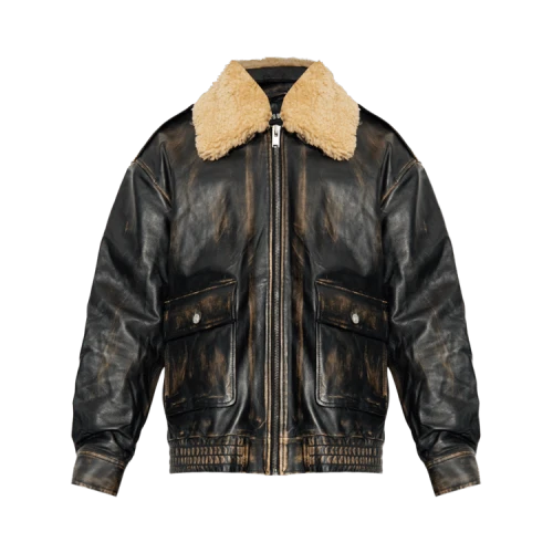 MISBHV Leather Aviator Jacket 'Black'