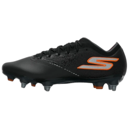 Skechers RAZOR 1.5 ELITE SG Soft Ground Soccer Shoes Men's Black Orange