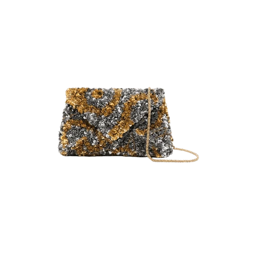 Dries Van Noten Embroidered Bag Silver