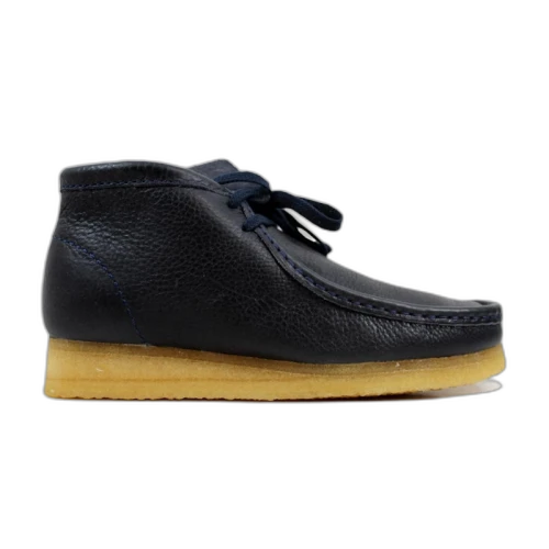 Clarks Wallabee Boot Navy Leath