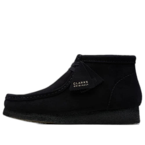 Clarks Wallabee Boots 'Black Suede'
