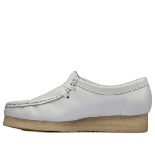 Clarks Wallabee Boots 'White Leather' (Women's)