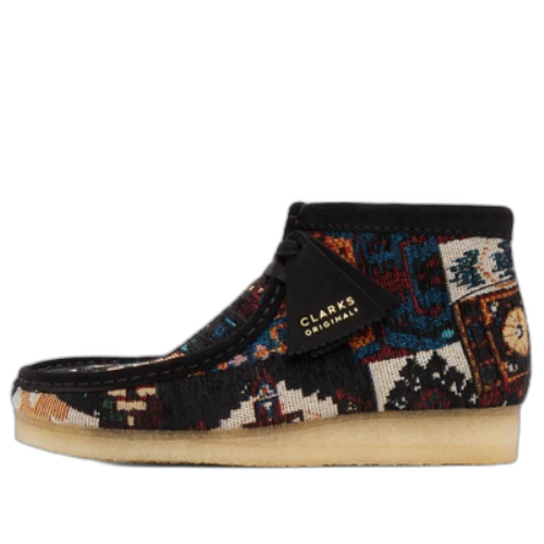 Clarks Wallabee Boots 'Black Combi'
