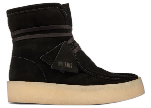 Clarks Wallabee Cup Hi Black Suede (Women's)