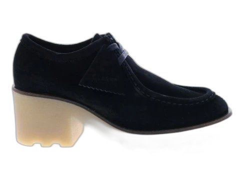 Clarks Originals Wallabee Block Black Suede (Women's)