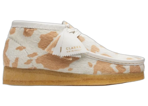 Clarks Originals Wallabee Boot Tan Cow Print (Women's)