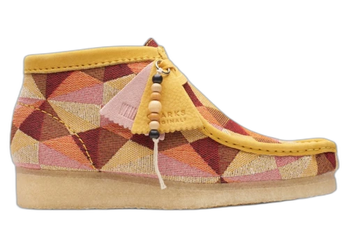 Clarks Originals Wallabee Boot Yellow Combi Canvas (Women's)