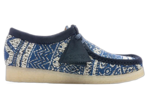 Clarks Originals Wallabee Boot Blue Fabric