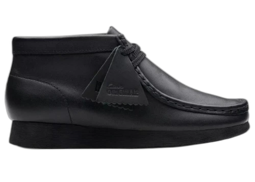 Clarks Originals Wallabee Boot Older Black Leather (GS)