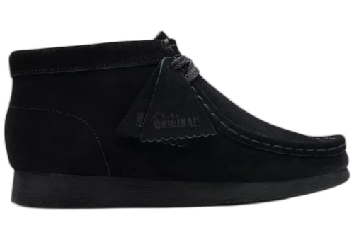 Clarks Originals Wallabee Boot Older Black Suede (GS)