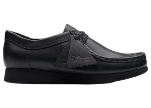 Clarks Originals Wallabee Older Black Leather (GS)