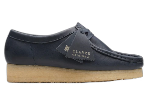 Clarks Originals Wallabee Boot Navy Leather (Women's)