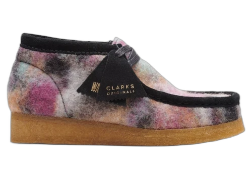Clarks Originals Wallabee Boot Black Wool Combi Canvas (Women's)