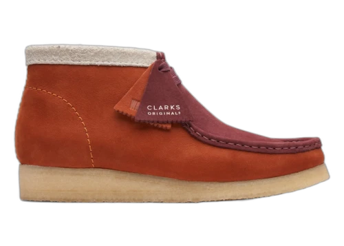 Clarks Originals Wallabee Boot Dark Orange Combination