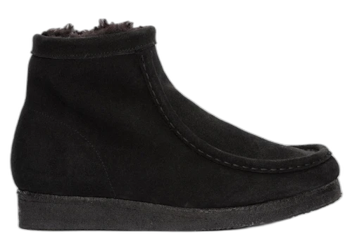 Clarks Originals Wallabee Hi Black Warmlined Suede (Women's)