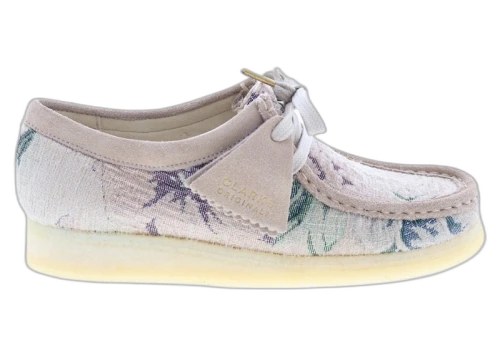 Clarks Originals Wallabee Grey Floral Suede (Women's)