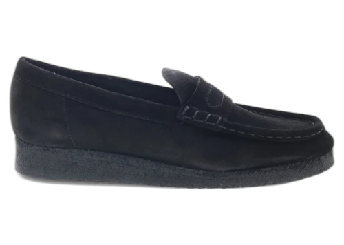 Clarks Originals Wallabee Loafer Black Suede (Women's)