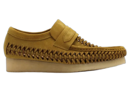 Clarks Originals Wallabee Weave Loafer Olive Suede