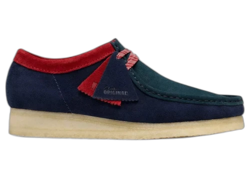 Clarks Originals Wallabee Dark Teal Navy Red