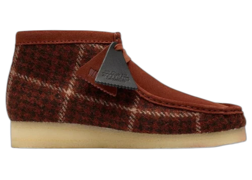Clarks Originals Wallabee Boot Harris Tweed Red