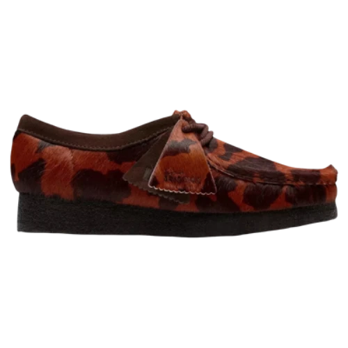 Clarks Wallabee Brown Cow Print (Women's)