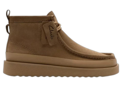 Clarks Wallabee FTR2 Hi Dark Sand Suede