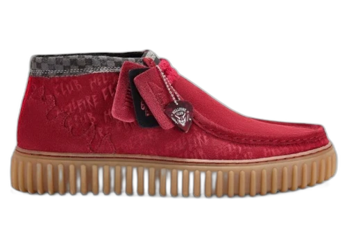 Clarks Originals Torhill Hi Stranger Things Hellfire Club Red