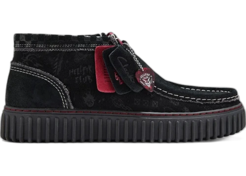 Clarks Originals Torhill Hi Stranger Things Hellfire Club Black