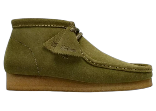 Clarks Originals Wallabee Boot Green Suede