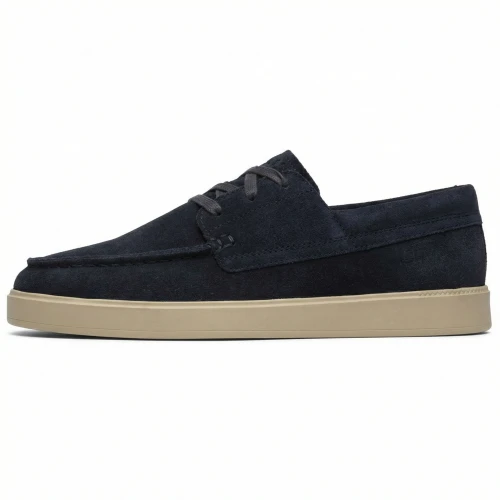 Clarks Lockford Boat Loafers 2cm Men's Dark Blue