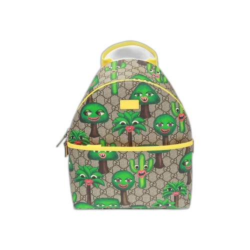 Gucci Kids GG Supreme Plants Backpack 'Brown'