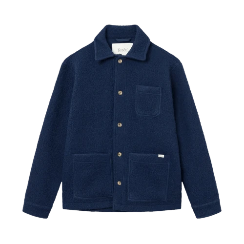 forét Stay Wool Overshirt 'Navy'