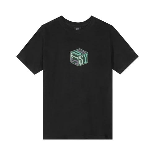 Stussy Cube Pigment Dyed Tee 'Black'