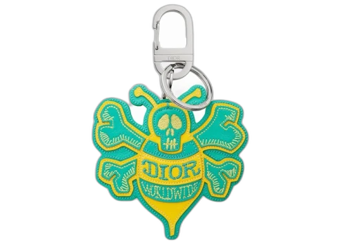 Dior And Shawn Bee Key Ring Green/Yellow